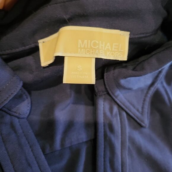 Michaels Kors Nautical Slinky Dress Blue and Gold Small - Picture 3 of 4